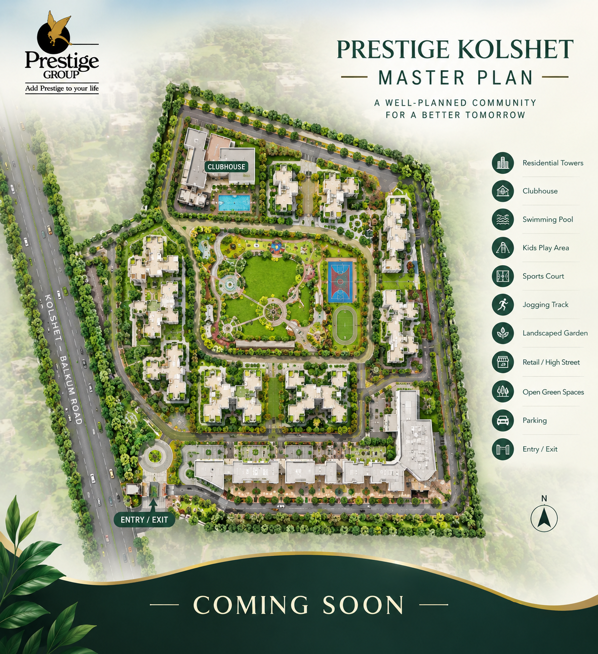 Prestige Kolshet Master Plan Layout